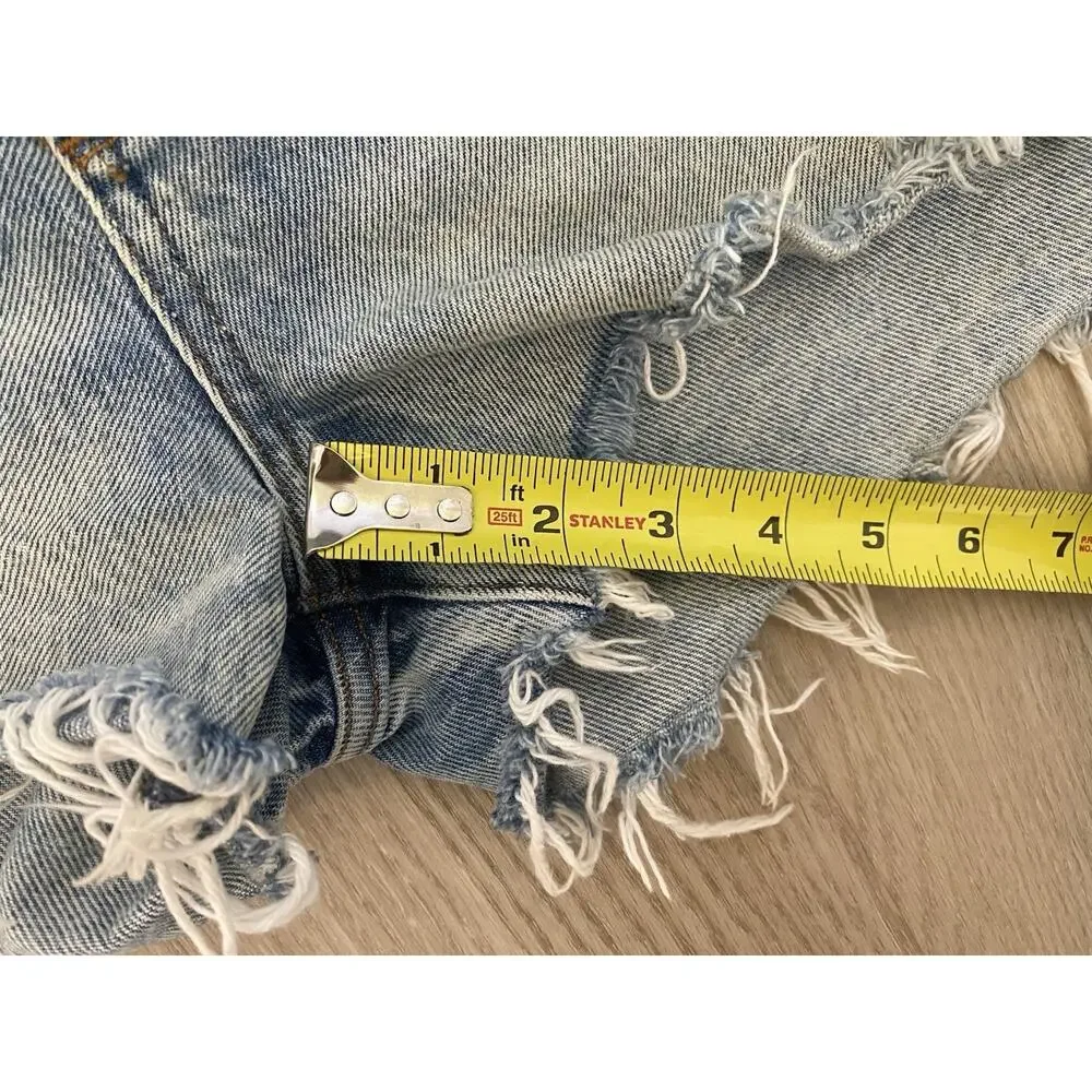 AGOLDE Jaden‎ Cut Off Jean Shorts in Surreal Sz 26 Beachy Boho